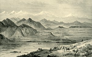 Kabul, Uitzicht naar het Noorden vanaf de Heuvel boven het Britse Kamp bij Beni Hissar door Unbekannt