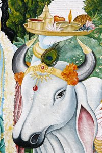 Kamdhenu heilige koe, Kathmandu, Nepal door Unbekannt