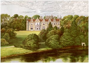 Keele Hall, Staffordshire, huis van de familie Sneyd, ca. 1880 door Unbekannt
