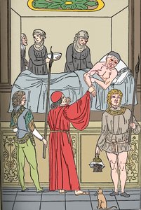 Ketham: Fasciculus Medicinae, Venetië, 1493, De behandeling van de pest, c1493