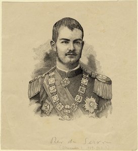 Koning Aleksandar van Servië 1876-1903, ca. 1889