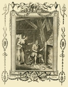Koning Alfred vermomd berispt door de vrouw van de veehouder omdat hij de taarten liet verbranden, c878, 1783 door Unbekannt