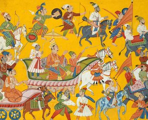 Koning Dasaratha en Zijn Gevolg Gaan naar Rama