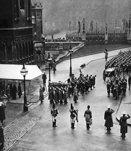 Begrafenisstoet van koning George V bij Westminster Hall, Londen door Unbekannt