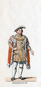 Koning Hendrik VIII van Engeland, kostuumontwerp voor Shakespeares toneelstuk, Henry VIII, 19e eeuw door Unbekannt