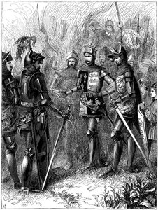 Koning Hendrik V 1387-1422 en de Sire de Helly bij Agincourt, 1415