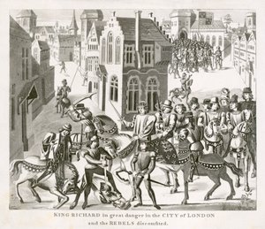 Koning Richard II confronteert de rebellen, Boerenopstand, Londen