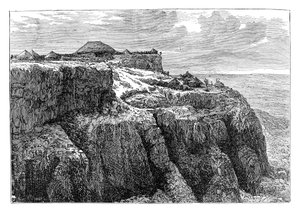 Huis van Koning Theodores in Magdala, Ethiopië, ca. 1868, late 19e eeuw door Unbekannt