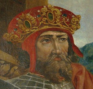 Koning Wladyslaw II. Jagiello (detail), ca. 1530 door Unbekannt