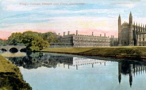 Kings College, Kings College Chapel en Clare College, Cambridge, begin 20e eeuw door Unbekannt