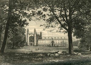 Kings College vanaf The Backs, 1898 door Unbekannt