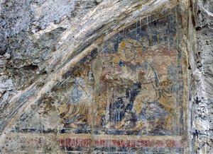 Kus van Judas (fresco) door Unbekannt