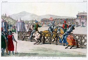 Ridders die strijden in een toernooi, 12e eeuw, ca. 1815