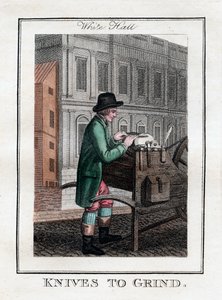 Messen slijpen, Whitehall, Londen, 1805