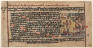 Krishna steelt de kleding van de Gopi