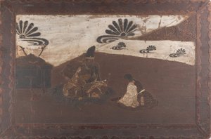 Kusunoki Masashige neemt afscheid van zijn zoon Masatsura, 19e eeuw door Unbekannt