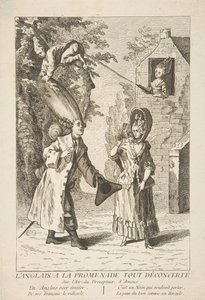 De Engelsman op de wandeling, geheel verward, 1720-75