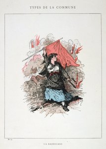La Barricade, Parijse Commune, 1871 door Unbekannt
