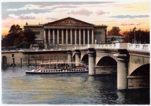 La Chambre des Députés en de Pont de la Concorde, Parijs, ca. 1900 door Unbekannt