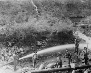 La Grange Mine Crew, Californië, 1890s door Unbekannt