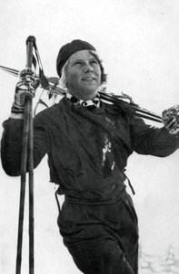 Laila Schou-Nilsen, Noorse skiër, Olympische Winterspelen, Garmisch-Partenkirchen, Duitsland door Unbekannt