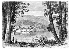 Meer Hakone, ca. 1890 door Unbekannt