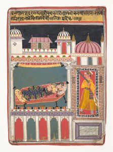 Lalit Ragini: Folio uit een ragamala serie Garland of Musical Modes door Unbekannt