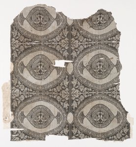 Lampas met tegenovergestelde pauwen, 1660-1955
