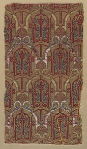Lampas met palmetboogjes met Alhambra-muurpatroon, 1300s door Unbekannt
