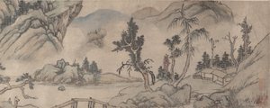 Landschap door Unbekannt