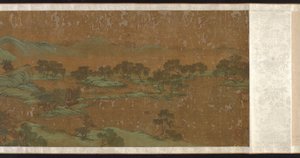 Landschap in blauw en groen, Ming of Qing-dynastie, 17e-18e eeuw