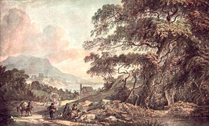 Landschap bij een meer, 1785 door Unbekannt