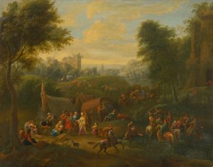 Landschap met Figurale Staffage door Unbekannt