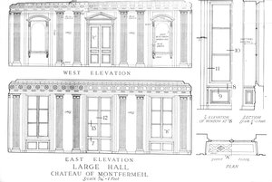 Grote Hal, Kasteel van Montfermeil, Parijs, 1924 door Unbekannt