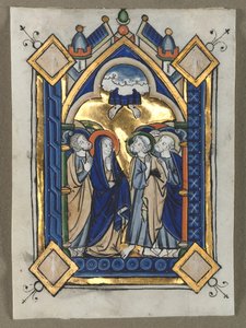 Blad uit een Psalter: De Hemelvaart, c. 1260