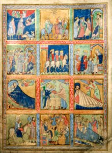 Blad voor een Psalter, Canterbury Christ Church, c1155-1160 door Unbekannt