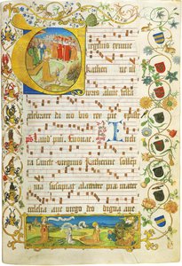 Blad uit Antifonarium voor Elisabeth von Gemmingen, ca. 1504