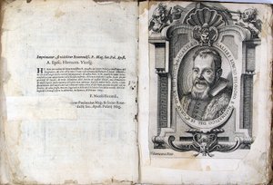 Blad van het boek De Assayer Il Saggiatore door Galileo Galilei, 1623