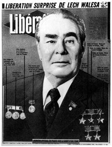 Leonid Brezjnev, Sovjetleider, omslag van Liberation, 1982
