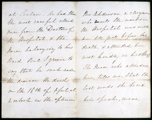 Brief van Florence Nightingale, mei 1856