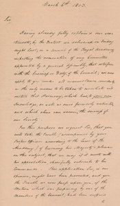 Brief aan Benjamin West, President van de Royal Academy, 1803