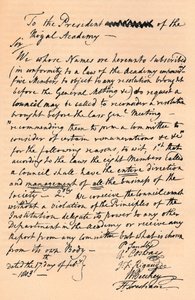 Brief aan Benjamin West, President van de Koninklijke Academie, 1803 1904 door Unbekannt