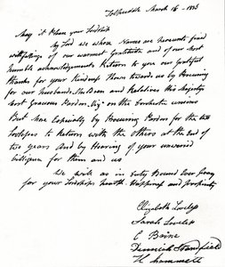 Brief geschreven aan minister van Binnenlandse Zaken John Russell 1792-1878 door de vrouwen van de Tolpuddle Martyrs door Unbekannt