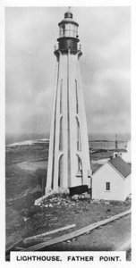 Vuurtoren, Father Point, Quebec, Canada door Unbekannt