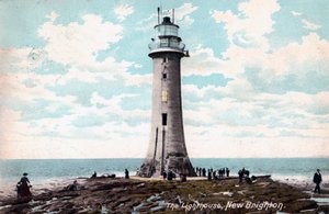 Vuurtoren bij New Brighton, Wirral, Merseyside, 1904