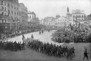 Lille wordt bevrijd door het Britse 5e leger, Frankrijk, 17 oktober 1918 door Unbekannt