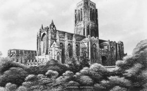 Liverpool Kathedraal, Liverpool, Merseyside, begin 20e eeuw