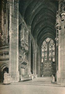 Liverpool Cathedral: Het koor, kijkend naar het oosten. Architect, Sir G. Gilbert Scott, R.A.