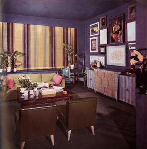 Woonkamer in een appartement ontworpen door William Pahlmann