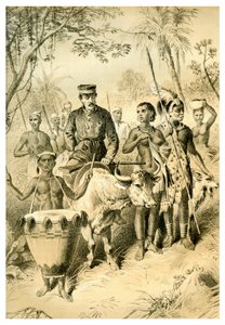Livingstone Zwak van Koorts Begeleid naar Shintes Stad, ca. 1854, 1883 door Unbekannt